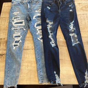 Like new - American Eagle Next Level Stretch Jeggings . Two pairs .